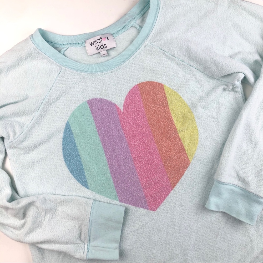 Wildfox Kids Rainbow Heart Top 12